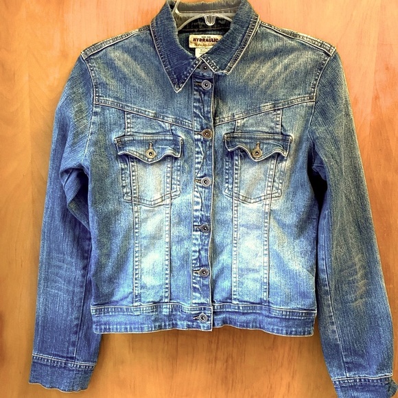 Hydraulic Jackets & Blazers - 1998 HYDRAULIC STRETCHY DENIM JACKET~TRULY VINTAGE FROM MY PERSONAL COLLECTION~M